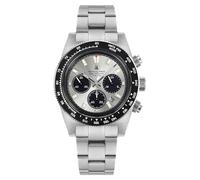 TACTICAL FROG VS75B Solar Chronograph 62MAS Sapphire C3 Luminous 41mm Dial 200M Waterproof Quartz Movement Wristwatch for Men, sunray silvery, Chronograph, Mechanical, pilot military