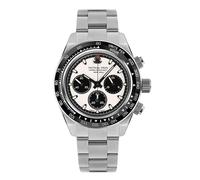 TACTICAL FROG Watch for Men 41mm Panda Chronograph VS75A Solar Quartz Movement Watches Sapphire C3 Luminous 200M Waterproof