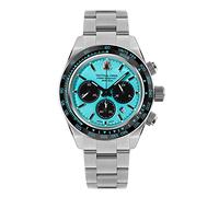 TACTICAL FROG Watch for Men 41mm Panda Chronograph VS75A Solar Quartz Movement Watches Sapphire C3 Luminous 200M Waterproof, Blue Dial, Chronograph,Quartz Movement
