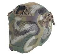 Tactical Full Face Protective Helmet, Airsoft Paintball CS BBS Helmet Full Face Mesh Mask One-piece Helmet Adjustable Outdoor Hunting Tactical Gear