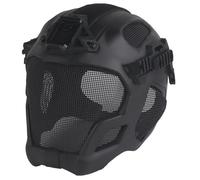 Tactical Full Face Protective Helmet, Airsoft Paintball CS BBS Helmet Full Face Mesh Mask One-piece Helmet Adjustable Outdoor Hunting Tactical Gear