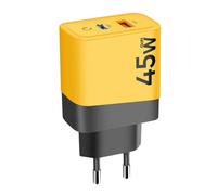 Tactical GaN USB Wall power supply + USB-C 45W Microgrid Yellow