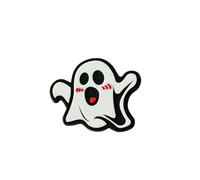 TACTICAL_G G17 Fluorescence Funny Cute Ghost Cartoon Personalise PVC Patch, Cool Clothes Accessory Backpack Armband Sticker, Morale PVC Rubber, PVC Patch Badge Decorative for Caps, Vests, Gears