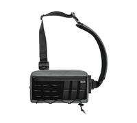 TACTICAL_GEEK Cache L3 EDC Sling Bag Chest, Shoulder Bag, Shoulder Bag, CORDURA Nylon, Carry For Travel, YKK Zipper, Tactical Shoulder Backpack, Ambidextrous Hiking Strap, 1000d Grey, Small