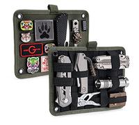 TACTICAL_GEEK TCM EDC Organizer Board, Insert Elastic Panel, Backpack Anti-Slip Elastic Woven Board for EDC Gear, Grid Organizer for Electronics Accessories Travel Cables Chargers, Green