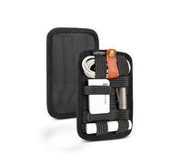 TACTICAL_GEEK TCM11-S Mini EDC Organizer Board, Elastic Woven Board, Bag Insert Panel for Small Gear, Backpack Accessories for Everyday Necessary Gadget (Black)