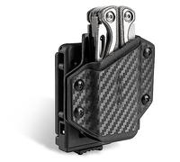 TACTICAL_GEEK TX1 Holster for Leatherman Multitool Sheath, Universal EDC Multi Tool Sheath, Adjustable Holder with Back Clip for Belt, Multi-Tool not Included, Carbon Fiber Grain