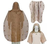 Tactical Ghillie Suit Foundation Set with Breathable Mesh Ghillie Cape | Lightweight Camouflage Set for Hunting Sniper Airsoft Wildlife Photography Halloween and Outdoor Training