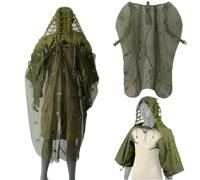 Tactical Ghillie Suit Foundation Set with Breathable Mesh Ghillie Cape | Lightweight Camouflage Set for Hunting Sniper Airsoft Wildlife Photography Halloween and Outdoor Training