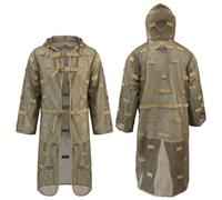 Tactical Ghillie Suit Jacket Breathable Mesh Camouflage Hunting Coat | Nylon Netting,645g;Detachable Helmet Hood;Webbing Loops For Foliage;For Airsoft Gaming,Birding,Tracking,Camp