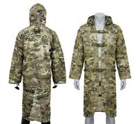 Tactical Ghillie Suit Jacket Breathable Mesh Camouflage Hunting Coat | Nylon Netting,645g;Detachable Helmet Hood;Webbing Loops For Foliage;For Airsoft Gaming,Birding,Tracking,Camp