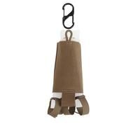 Tactical Glow Stick Organizer Pouch with Carabiner Clip,6 Chem Lights Holders Store Pouch Light Sticks Airsoft Gear Hanging Bag Tan