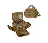 Tactical Gun Range Bag 2-Pack Pistol Case with Magazine Pouches Shooting Storage Shoulder Bag for Handguns, Magazines, and Ac