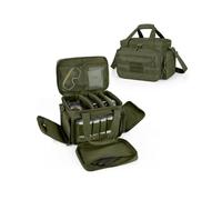 Tactical Gun Range Bag 2-Pack Pistol Case with Magazine Pouches Shooting Storage Shoulder Bag for Handguns, Magazines, and Ac