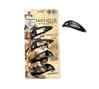 Tactical Hair Clips 4 Pack - Black - Multitool Snap Barrettes - Laser Engraved Vacuum Plated Multi-Functional Keychain Multi Tool - Box Cutter