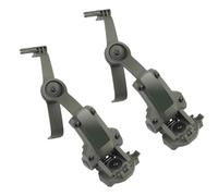 Tactical Helmet ARC Rail Adapter, Multi-Angle Rotation Headphones Holder with COMTAC 3 Headsets OPS Core ARC(Green)