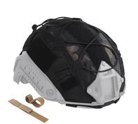 Tactical Helmet Cover for FAST/High Cut/Bump/MICH/ACH Helmet, Airsoft Paintball Camouflage Nylon Mesh Helmet Accessories, Lightweight Breathable Hook & Loop Adjustable Design(BCP,M)