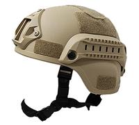 Tactical Helmet, Fast Helmet Padded 22.05-23.62inch Free Size Airsoft Helmet,Paintball Helmet Adjustable Side Rail NVG Mount Protective Bump Helmet for Hunting Sand, Yellow