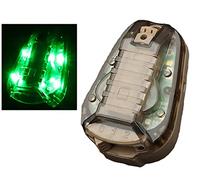 Tactical Helmet Light, Waterproof Airsoft Helmet Green Red Strobe Signal Lights Lamp (Tan (OD Light))