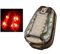 Tactical Helmet Light, Waterproof Airsoft Helmet Green Red Strobe Signal Lights Lamp (Tan (Red Light))