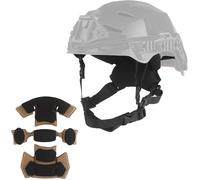 Tactical Helmet Liner Wearing System Combo, Double Layer Helmet Pads, Chin Straps Adjustable Via Dial, Compatible with Wendy(Black)