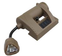 Tactical Helmet Mounted Lamp, 4 Mode Adjustable Light With Base Adapters For OpsCore Rail, CR123A Powered (No Batteries)(A)