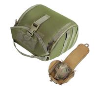 Tactical Helmet Padded Storage Bag, 6L Expandable MOLLE Pouch Waterproof With Anti-Scratch Lining, Multi-Purpose, For Camping, Sports, Hunting, Shooting Combat(Green)