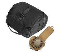 Tactical Helmet Padded Storage Bag, 6L Expandable MOLLE Pouch Waterproof With Anti-Scratch Lining, Multi-Purpose, For Camping, Sports, Hunting, Shooting Combat(Black)