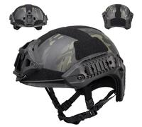 Tactical Helmet, Thickened Outdoor Hunting Combat Training Fast Helmet, Paintball Airsoft Protection Gear with Front Stand(BCP)