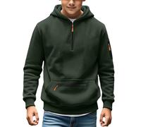 Tactical Hoodies for Boys Military Quarter Zip Pullover Cargo Hoodie Jacket Hooded Sweatshirt with Pockets Teen Autumn Winter Pullover Hoodies Workout Gym Toddler (Blackish Green, 16-17 Years)