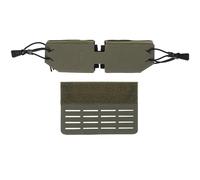 Tactical Horizontal Utility Pouch Set, with Laser-Cut MOLLE Mount Plate, Modular Admin Tool Pouch for Chest Rig And Vest(Green)