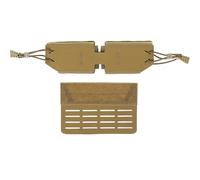 Tactical Horizontal Utility Pouch Set, with Laser-Cut MOLLE Mount Plate, Modular Admin Tool Pouch for Chest Rig And Vest(Brown)