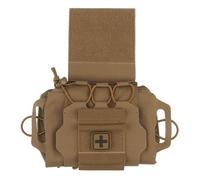 Tactical IFAK Pouch - Rapid Tear-Away Two-Piece Medical System with Med Roll & Carrier, MOLLE/Shock Cord Integration(CB)