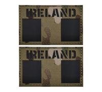Tactical Ireland Flag Patch - Infrared Reflective Morale ID Patch with Hook and Loop - Essential Military Gear for Outdoor, Survival, and Tactical Enthusiasts