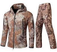 Tactical Jacket and Trousers Costume Set for Hunting - Camo Military 2 Pieces Multicam Uniform