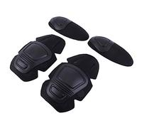 Tactical Knee and Elbow Protector Pad For Paintball Airsoft Combat Uniform Military Suit 2 knee pads & 2 elbow pads/Set,BLACK