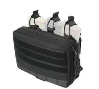 Tactical Large Admin Pouch, Molle EDC EMT Utility Pouch With Map Sleeve Modular Tool Pouch Large Capacity(Black)