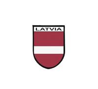 Tactical Latvia Flag Patch with Embroidered Edge and Self-Gripping