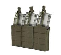 Tactical Mag Pouch for Rifle Laser Cutting Molle Rifle Mag Pouch Triple Mag Pouch Open Top Mag Pouch for Rifle Magazine Holster for Tactical Bag Accessories Holder (RG)