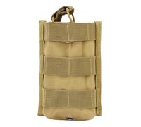 Tactical Magazine Pouch Holder - Compatible with M4 AR15 Rifle Magazines - Durable 600D Nylon - Fits Tactical Belts & Packs (Khaki)