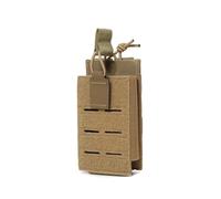 Tactical Magazine Pouch Molle Elastic Mag Holster Bag Universal Walkie Talkie Holder Pouch(Tan)
