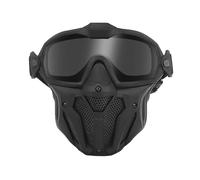 Tactical Mask Detachable Goggle With Anti-fog Fan System Full Face Protective CS Wargame Combat Airsoft Paintball Accessories