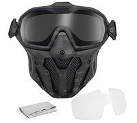Tactical Mask Detachable Goggle With Anti-fog Fan System Full Face Protective CS Wargame Combat Airsoft Paintball Accessories