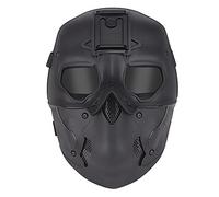 Tactical Mask Paintball Smoked Lens Skull Full Face Mask for Halloween Hunting CS Wargame