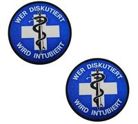 Tactical Medical Embroidered Patch Set with Star of Life, 3.15 Inch Round Hook and Loop Backing, 2 Pack (Color-a)