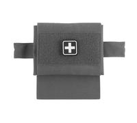 Tactical Medical Kit 1FAK Compact T.rauma Kit, Belt to MOLLE Compatible, First Aid Kit with T0urniquet Holder for Airsoft Hunting (Grey)