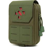 Tactical Medical Pouch - Rip-Away lFAK & First Aid Bag | Molle-Compatible | 1000D Nylon | D-Ring Clip Locking (Green)