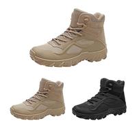 Tactical Men's Boots, Lightweight Combat Boots, Durable Military & Work Boots, Men's Outdoor Desert Boots, Hiking Boots, Camping Boots, Lace-Up Boots, Military Boots, Trekking Boots, khaki, 11.5 UK