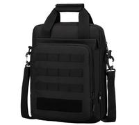 Tactical Messenger Bag for Men Briefcase Switch Bag Small Courier Shoulder Bags, EDC Laptop Bags Heavy Duty MOLLE Patrol Shoulder Bags Handbag for Work, Travel, Camping, Hiking, Commute, (Black)