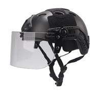 Tactical MICH Fast Helmet, With Clear Riot Visor Face Shield Sliding Goggles, Side Rail & NVG MountFor Airsoft Paintball CS War Games Outdoor Sports
